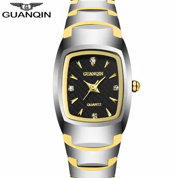 

GUANQIN Women's Fashion Oval Quartz Watch Ladies Series Jewelry Luxury Tungsten Steel Business Bracelet Watches felogio feminino