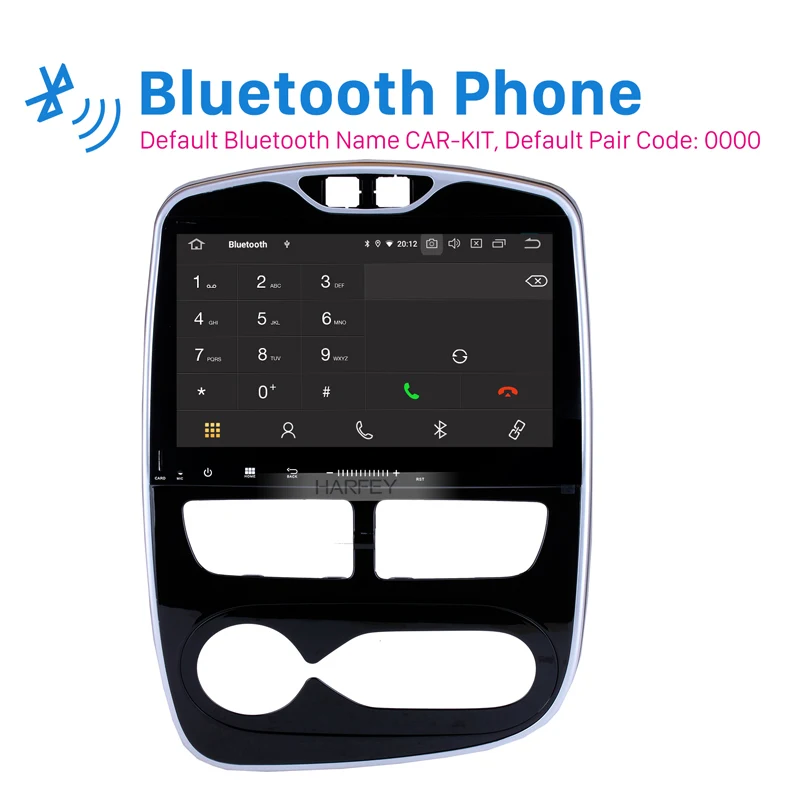 Flash Deal Harfey 10.1 Inch Android 9.0 GPS Navi HD Touchscreen Auto stereo Bluetooth for Renault Clio Digital/Analog (MT) 2012 2013-2016 1