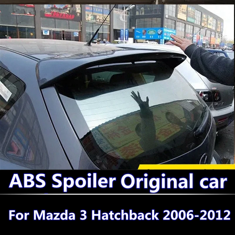 

For Mazda 3 hatchback 2006-2013 Spoiler ABS Material Car Rear Wing Primer Color Rear Spoiler For Mazda-3 hatchback spoiler