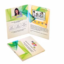 На заказ 4,3 дюймовый экран брошюра универсальная электронная поздравительная открытка модный дизайн видео рекламные открытки с бесплатной печатью