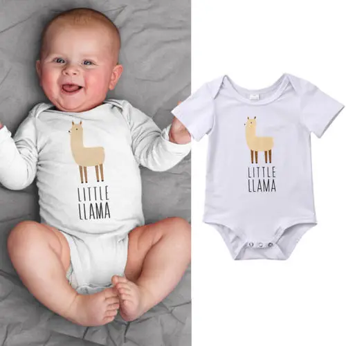 

Pudcoco Newborn Kids Baby Boy Girl Llama Romper Playsuit Summer Infant Baby boy girls Clothes Outfits