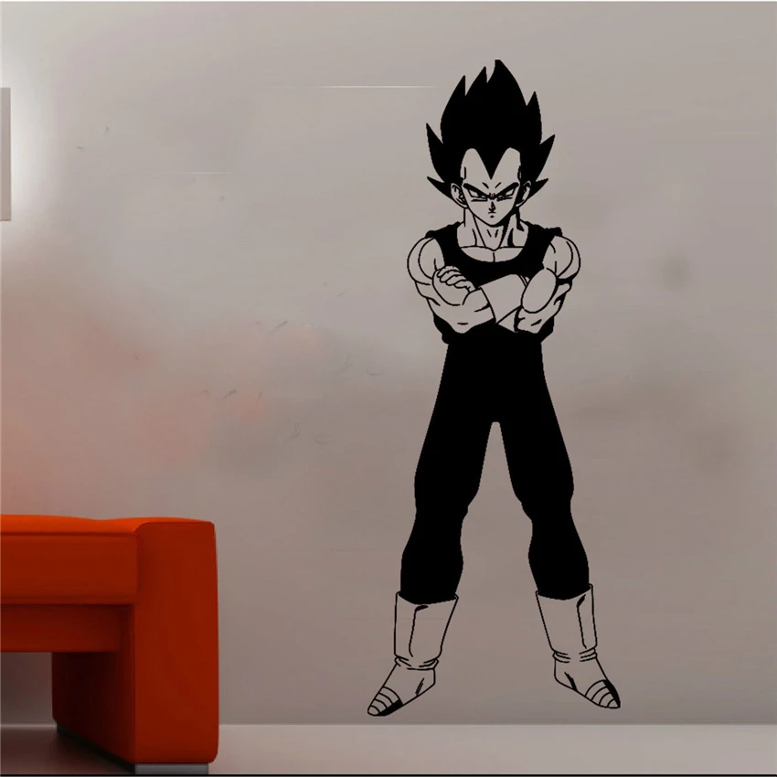 

Large dragon ball z vegeta saiyan series mural wall decorfor kids rooms Boys Living Bedroom Mural Sticker D811