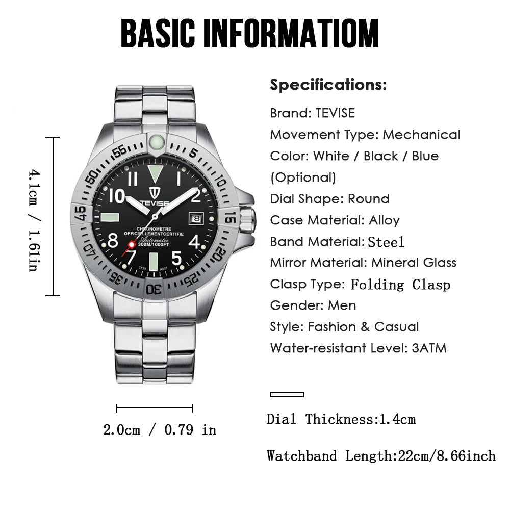 TEVISE-T612-Business-Men-Automatic-Mechanical-Watch-Time-Moon-Phase-Display-Luminous-Hands-Leather-Waterproof-Male