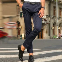 MWAMI High Quality 2015 Men Summer Autumn 78% Cotton Business Super Slim Formal Suits Long Pants Young Man Wedding Groom Casual