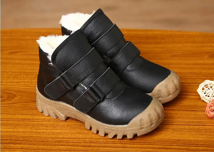 kids genuine leather snow boots-14