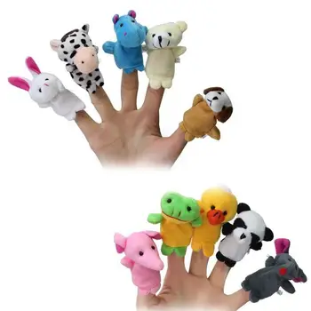 

Cartoon Biological Animals Finger Puppets Chinese Zodiac Plush Toys Lovely Baby Pretend Toys Birthday Xmas Gift 12pcs/Set new