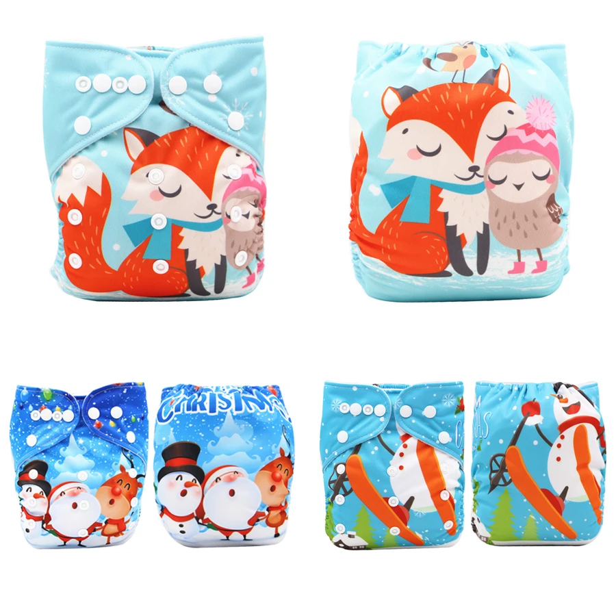 Super Cute Cloth Diapers Baby Reusable Nappies Waterproof