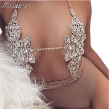 Miwens brand New design lady crystal bodys chain necklace women Sexy Rhinestone bra wholesale cristal Jewelry halskette 7865