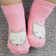 0 4Y Lovely Cartoon Animal Baby Socks Newborn Baby Fox Printed Cotton Knee Socks Anti slip