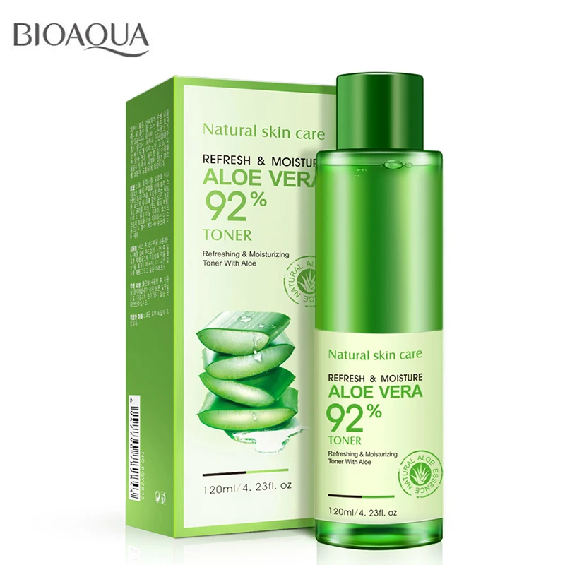 BIOAQUA Aloe Vera Gel Toner Moisturizing Natural Skin Care Refreshing Whitening Plants Essence Acne Treatment Vintamin