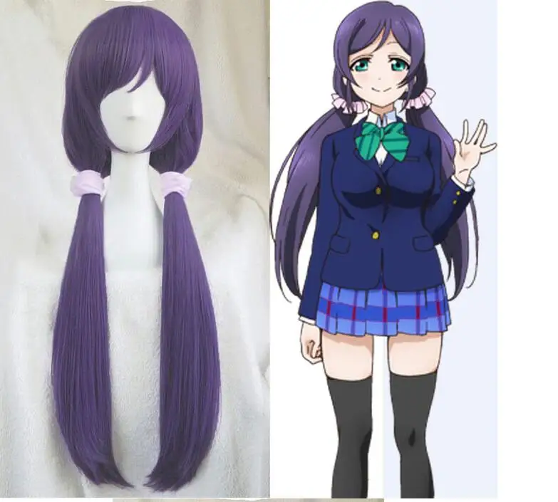 Аниме LoveLive! Nozomi Tojo косплей парик длинные фиолетовые термостойкие синтетические
