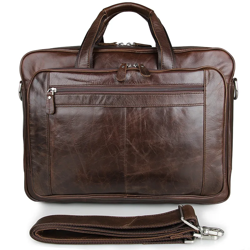 Nesitu винтажный большой кофейный черный натуральная кожа 15,6 ''17'' ноутбук офисный мужской портфель деловая сумка-мессенджер