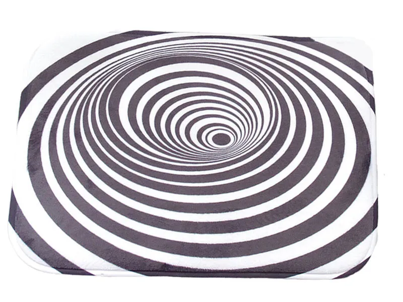 Doormat Fashion 3D Carpet Swirl Printed Shower Bathroet Rug Suede Non Slip Absorbentom Mat Kitchen Floor Mat alfombras tapis
