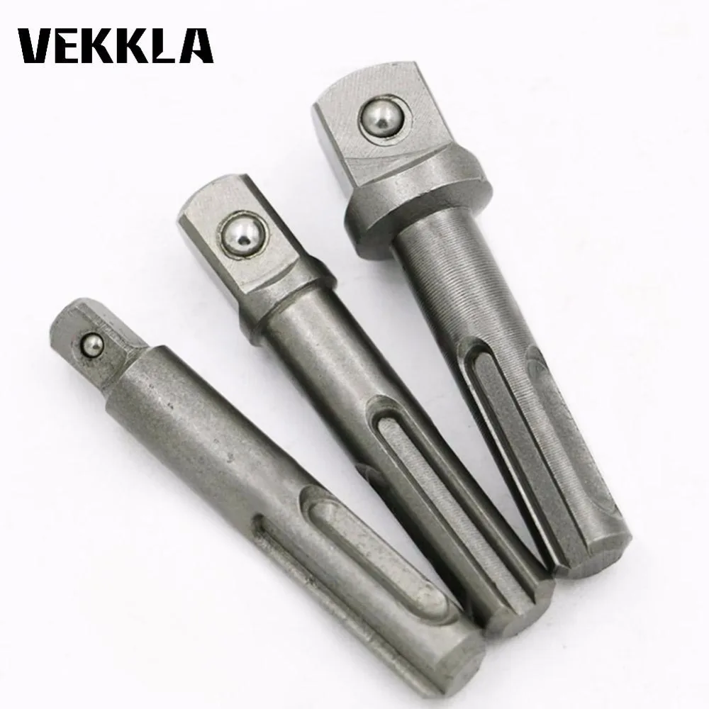 3PCS 1/4 3/8 1/2 SDS Impact Drill Chuck Sleeve 40CR Drill Chuck Adapter