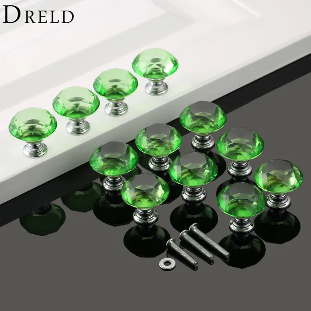 kabinettknöpfe aus glas dreld 12 stücke 30mm grün kristall kabinett knöpfe und griffe schrank schublade zieht diamant kabinettknöpfe aus glas dreld 12 stücke 30mm grün kristall kabinett knöpfe und griffe schrank schublade zieht diamant