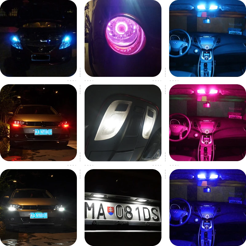 2 шт. габаритные огни SAARMAT T10 W5W 194 для Alfa Romeo Chrysler Daewoo Daihatsu Dodge Fiat Geo GMC|w5w 2pcs|blue light lampled