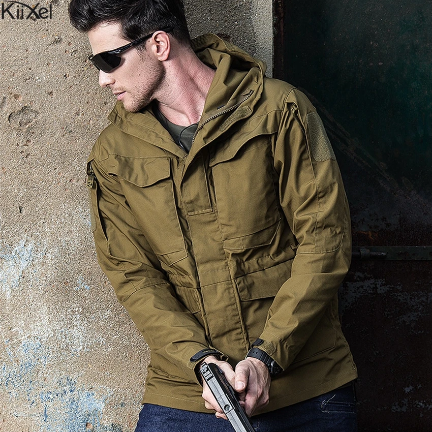 Günstige M65 UK UNS Taktische Jacken Männer Herbst Flug Pilot Mantel Armee Kleidung Casual Hoodie Militärischen Bereich Jacken Windjacke Wasserdicht