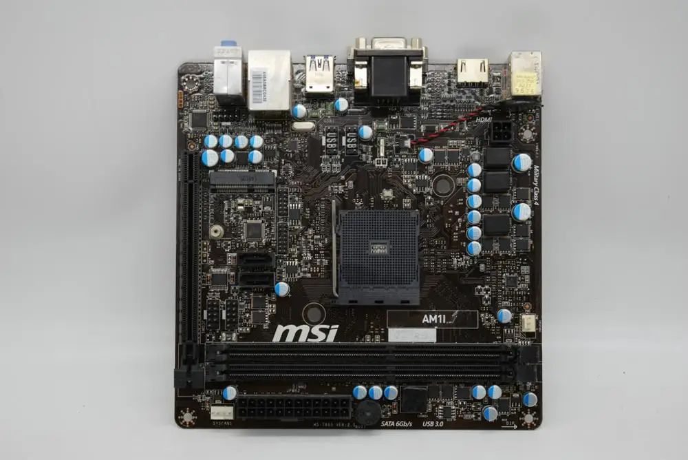 Для MSI AM1I материнская плата DDR3 16G SATA3 AMD APU Socket AM1 Mini-ITX 17*17 оригинальная подержанная материнская плата