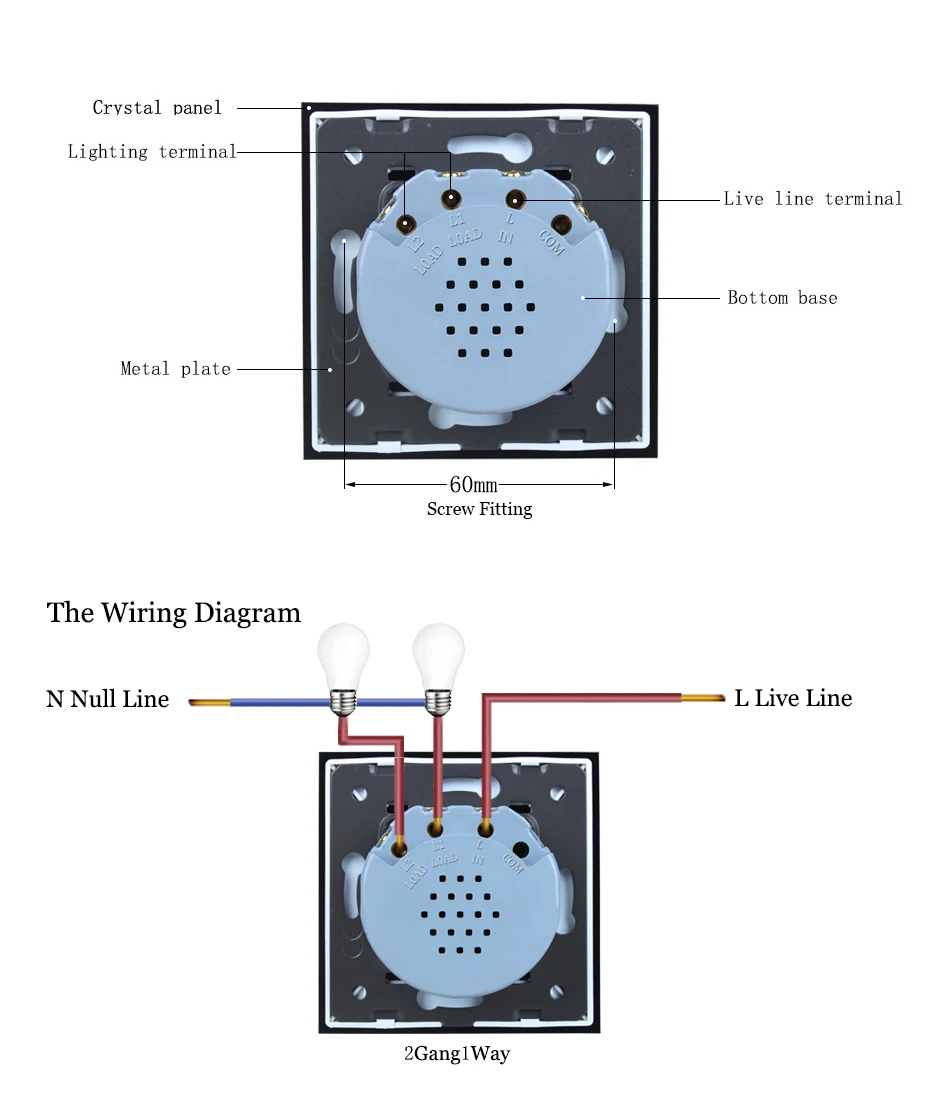 WELAIK Interruptor Branco Interruptor de Parede Interruptor