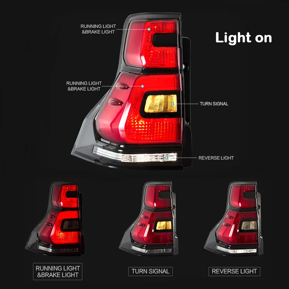 LS светильник светодиодный задний в сборе для TOYOTA PRADO LAND CRUISER 2010 2012 2013 2014 2015 2016