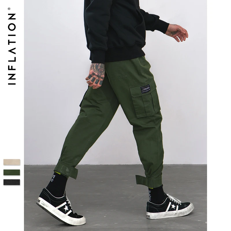 Billige INFLATION 2019 Neue Casual Hosen High Street Männer Marke Kleidung Elastische Männliche Hosen Männer Jogger Leggings Bleistift Hosen 8869W