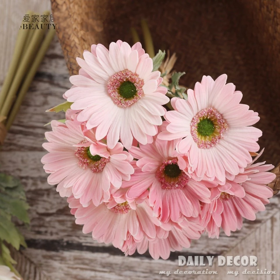 

Real / Natural Touch PU Artificial Hibiscus / African daisy / Sunflower Bouquet wedding bride Holding flower bridal flowers