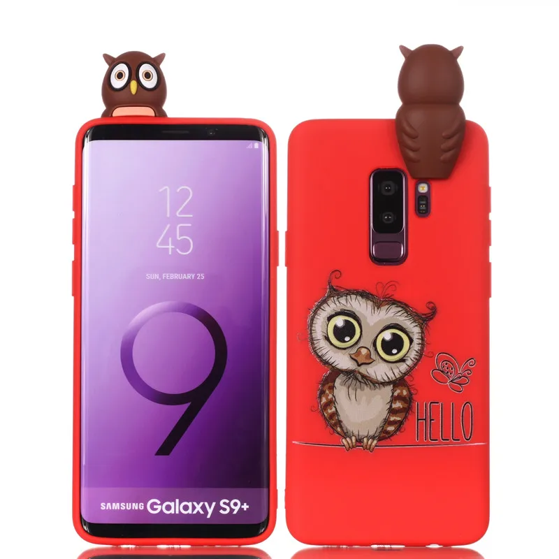 3D Мягкий Силиконовый ТПУ чехол для Samsung Note 9 8 прекрасный панда кошка собака
