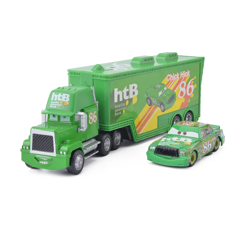 Disney Pixar Cars 3 2 шт Франческо молниеносный McQueen контейнер для дяди грузовик 1:55 литая под давлением металлическая модель подарок на день рождения игрушка для ребенка