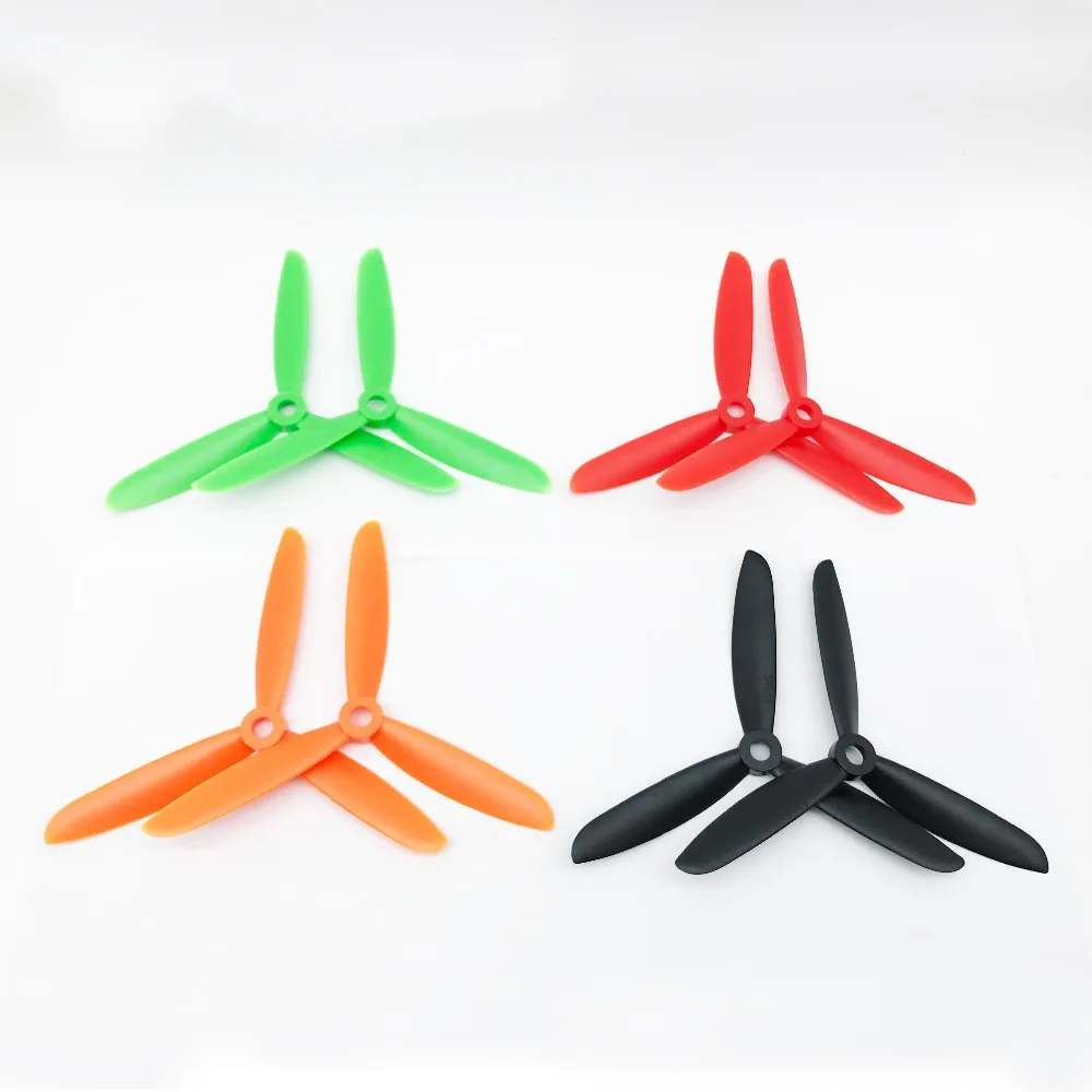 4 Pairs 8pcs 4045/5045/6045 3 blades Bullnose Propeller 8pcs CW /CCW Propeller for 250 FPV Racing drone Quadcopter ZMR210 250