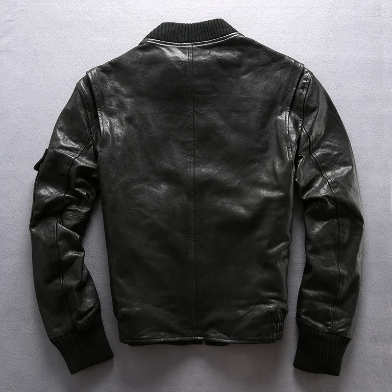 Flash Sale men's suede leather mens clothing coat goat leather rider jacket