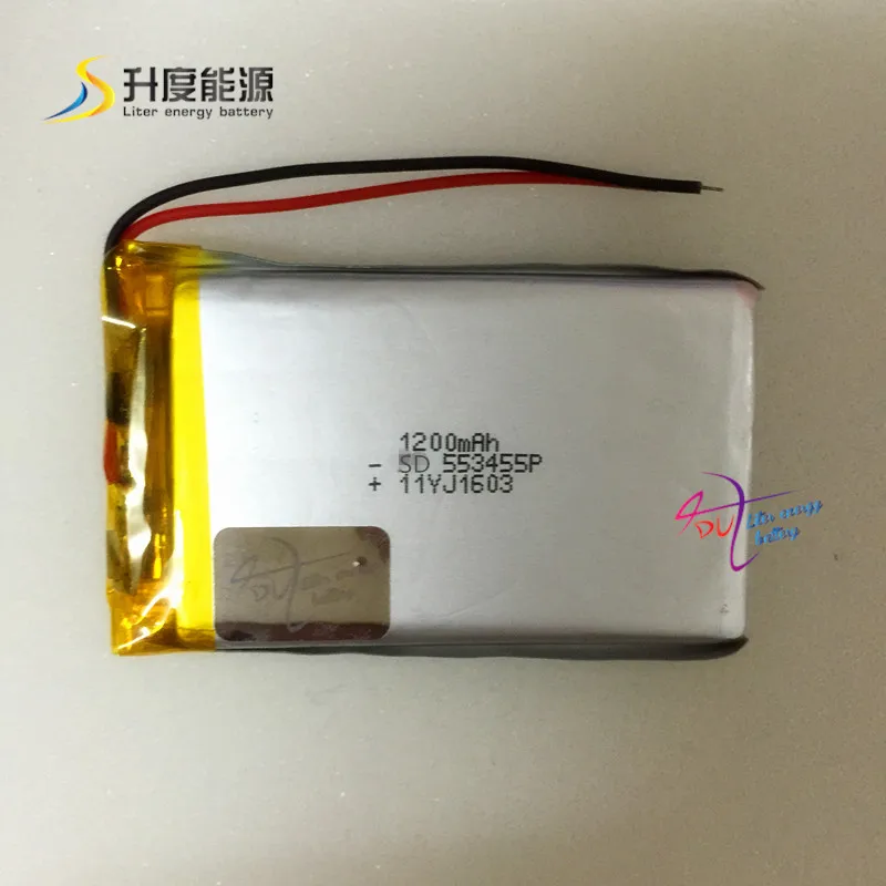 553455 553555 3,7 V, 1200mAH полимерный литий-ионный/литий-ионный аккумулятор для планшетных ПК, банк питания, мобильный телефон, динамик, gps