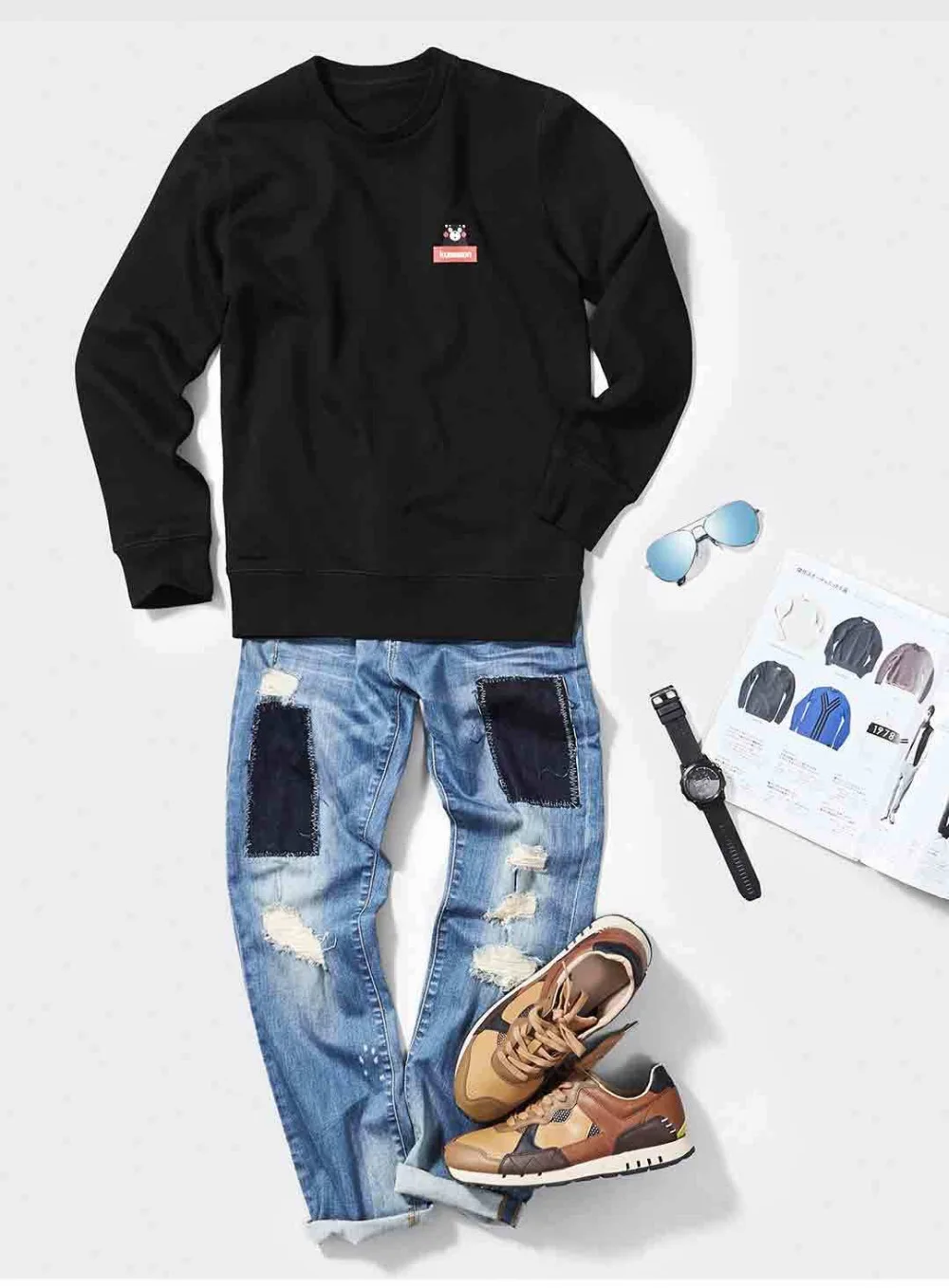 Xiaomi MITOWN LIFE Casual fashion cotton round neck Sweatshirt Cotton Loose men women Long sleeve c