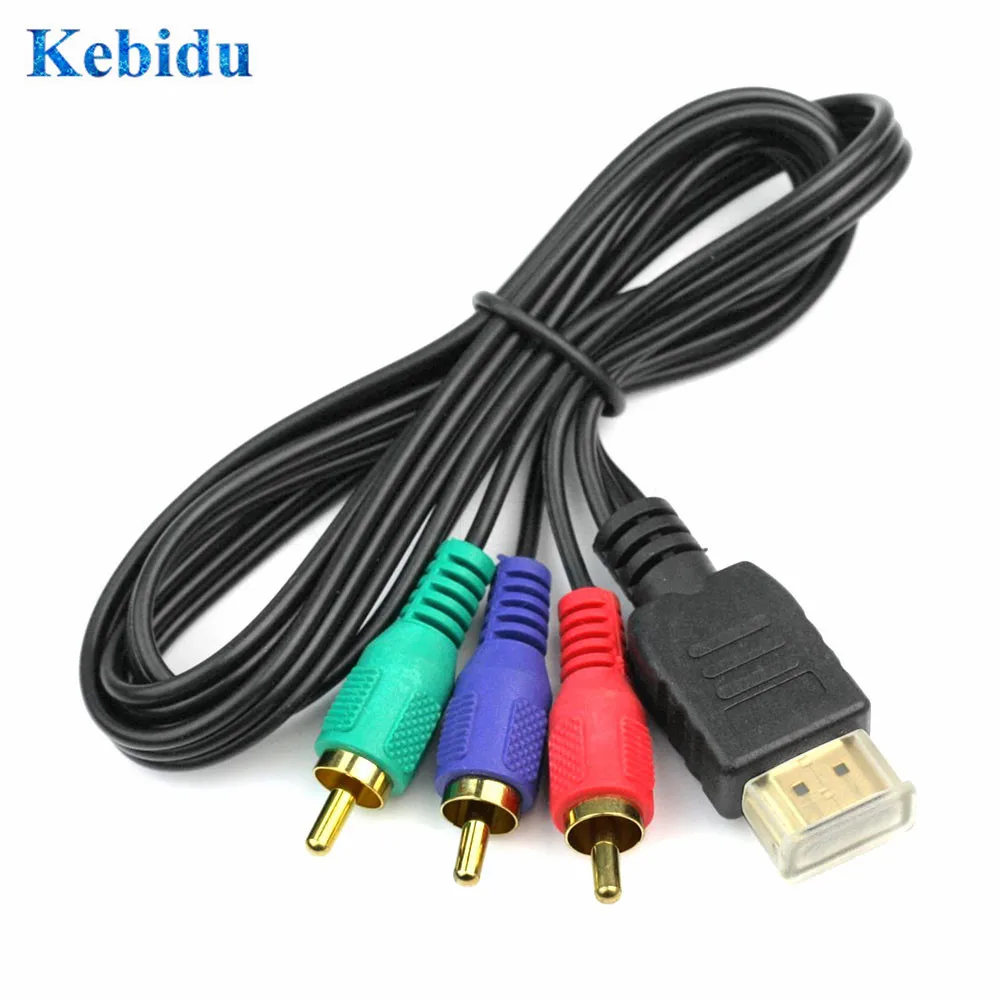 Kebidu 1 м HDMI к RCA Видео Аудио HDMI кабель 1080P 3 AV шнур конвертер адаптер для HDTV