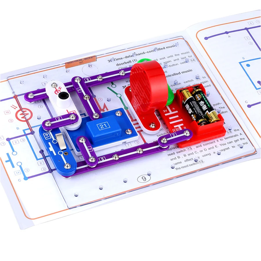 335 набор для обнаружения электроники, набор блоков для умной электроники, набор для обучения, игрушка, DIY строительные блоки, набор электрических цепей