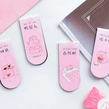 4 шт./компл. Kawaii животное Розовая Свинья бумажный магнит закладки бумажные зажимы школьные офисные поставки Escolar Papelaria подарочные канцелярские принадлежности