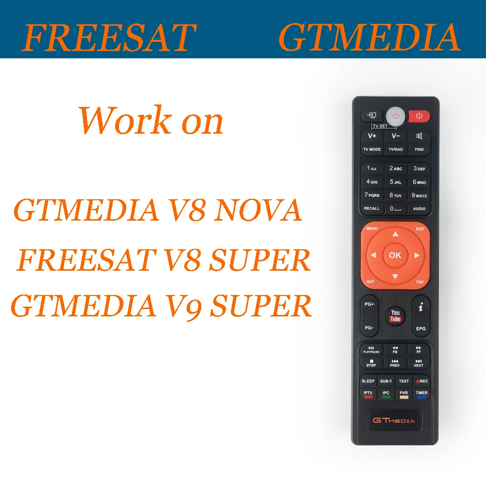 

HD Satellite TV Receiver Remote Control for Gtmedia v8 nova and freesat V8 Super V8 Golden V8 Nova V9 Super