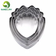 4 шт. из нержавеющей стали Sugarcraft Цветочные ножи для цветов Набор лепесток пиона резак для печенья мастика, глазурь формы инструменты для украшения торта