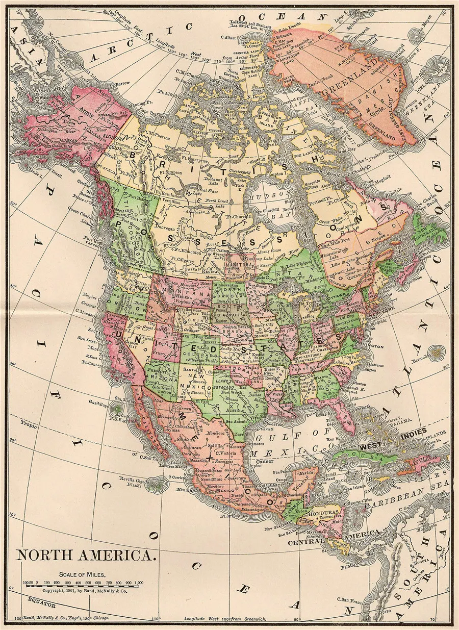 CatnipStudioCollage- Free Vintage Clip Art -Map of N