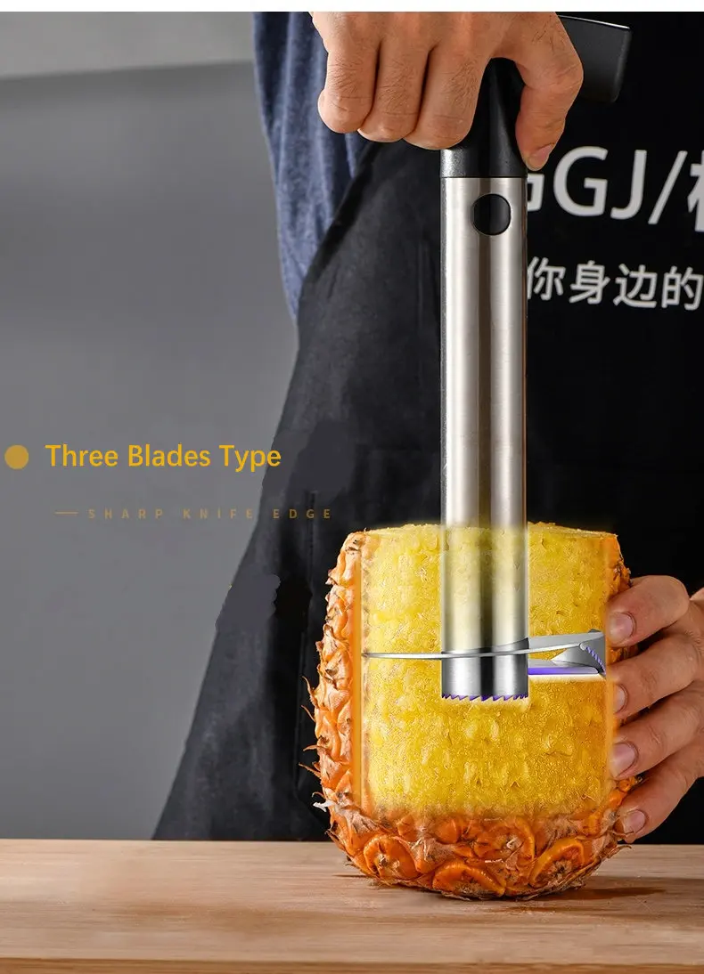 Кухонные гаджеты 304 нож для нарезки ананасов из нержавеющей стали простой в использовании нож для ананаса Овощечистка для фруктов
