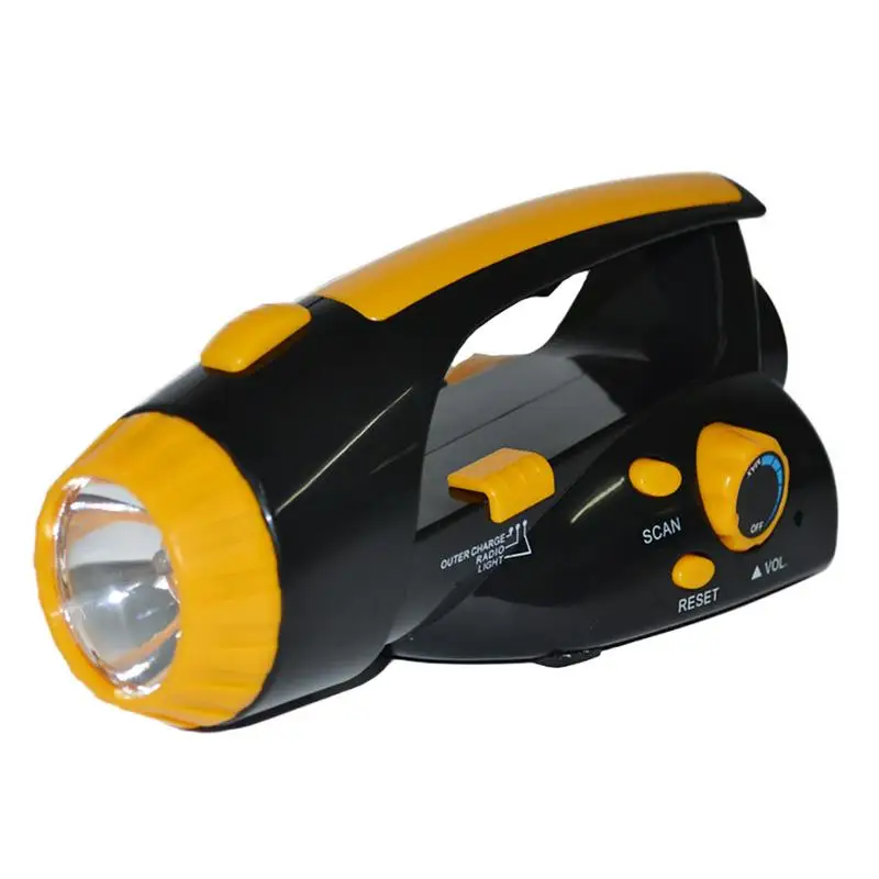 

Outdoor Tools Hand-cranked Electric Flashlight Radio Self-powered LED Multi-function Emergency Flashlight