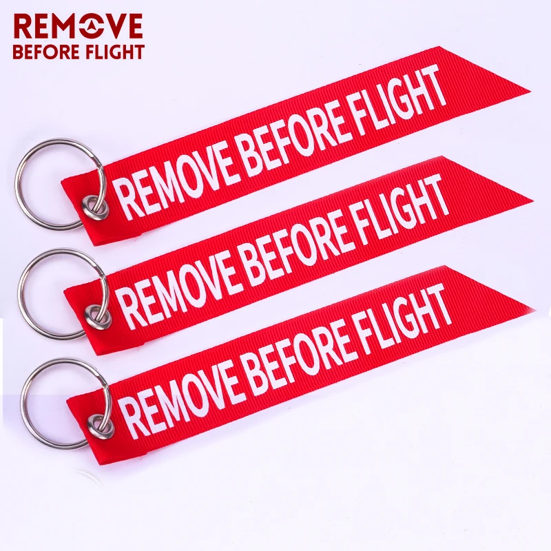 

3PCS Remove Before Flight Keychain Red Streamer Key Chain for Motorcycle Car Key Ring Aviation Gifts Key Ring Wholesale Jewelry