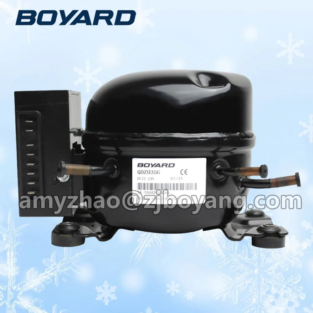 zhejiang boyard r134a dc 12v 24v bldc refrigerator compressor qdzh35g for best price