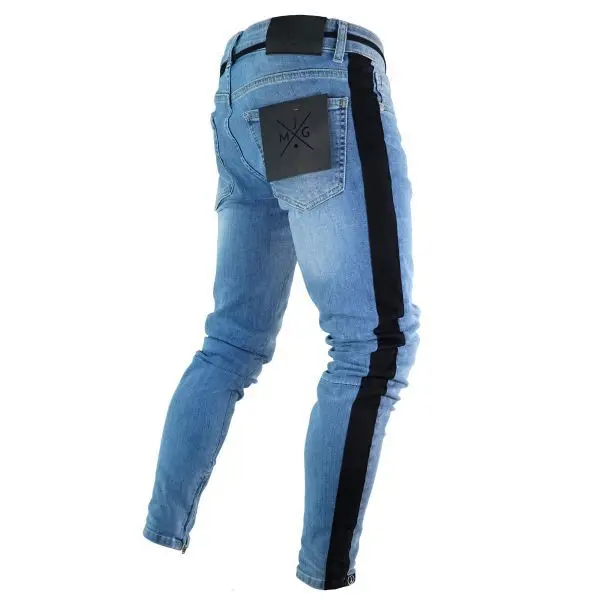 Jeans for Men Long Men's Fashion Spring Hole Ripped Jeans Slim Thin Skinny Pencil Pants Hiphop Trousers Clothes Clothing Jeans for Men Long Men's Fashion Spring Hole Ripped Jeans Slim Thin Skinny Pencil Pants Hiphop Trousers Clothes Clothing