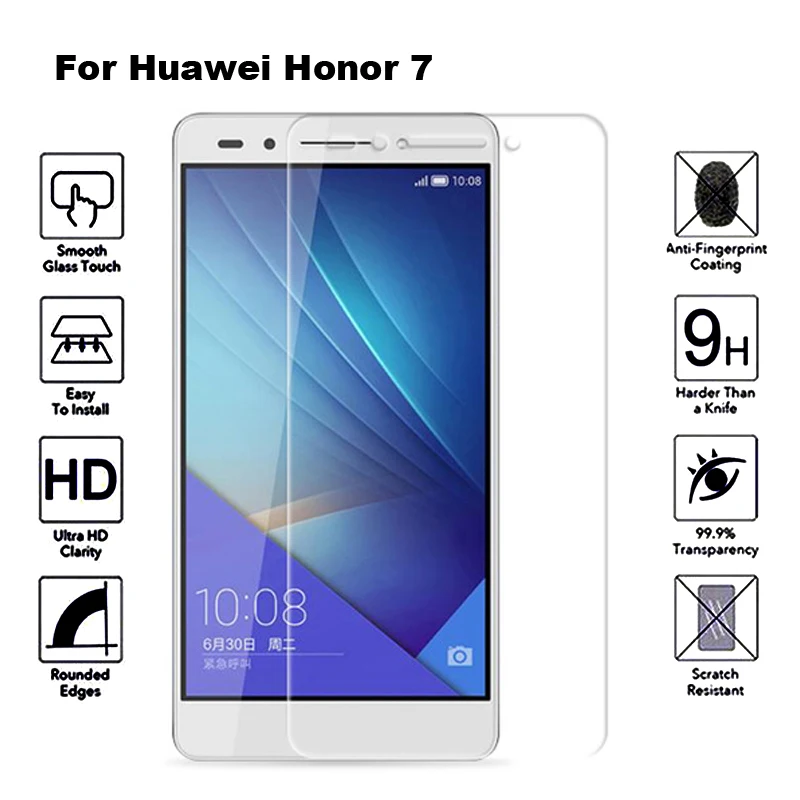 

2Pcs Tempered Glass For Huawei Honor 7 Screen Protector Film 9H 2.5D Tempered Glass For Huawei Honor 7 Honor7 PLK-L01 PLK-AL10