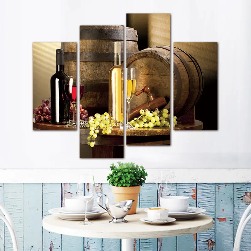 Buy Various Wine With Grape Wall Art Painting Pictures
