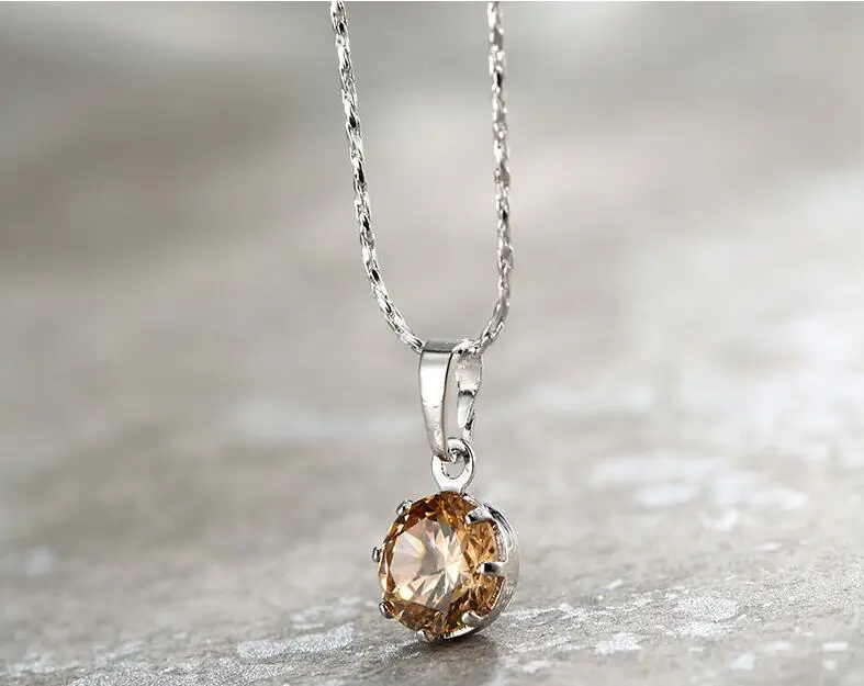 

Titanium steel fashion long CZ necklaces for woman jewelry silver color/gold/rose color Neckalce gift LPP2