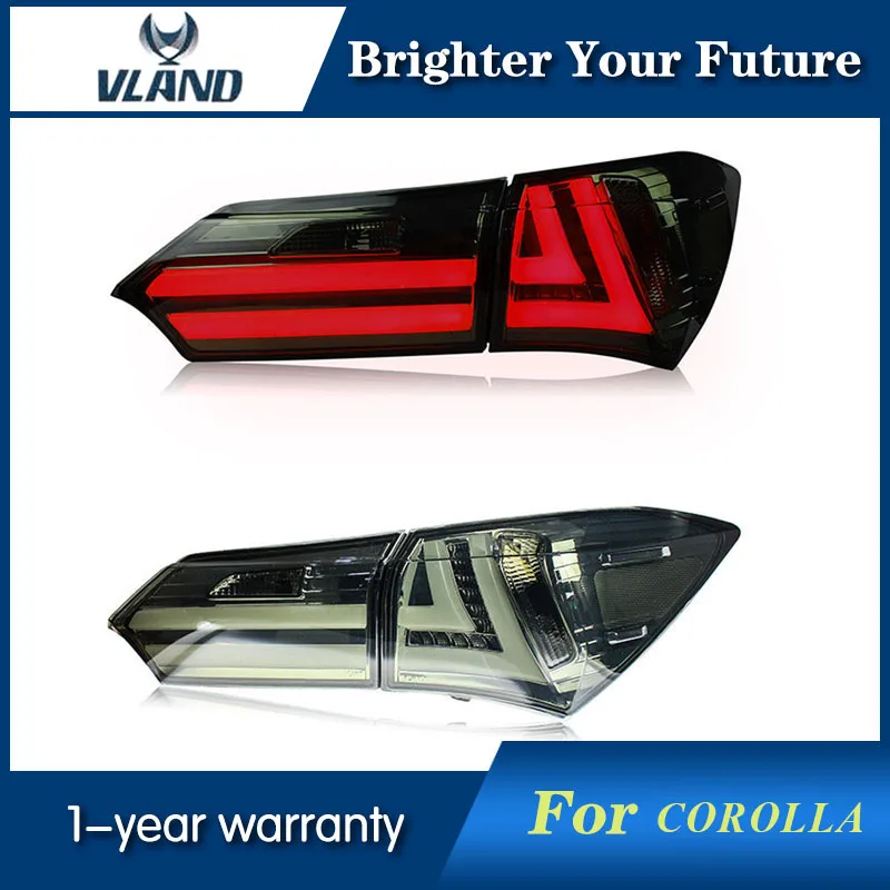 

Tail Lights Smoke Black Color For Toyota Corolla 2014 2015 2016 LED Taillight Rear Lamp With Turning Signal Light