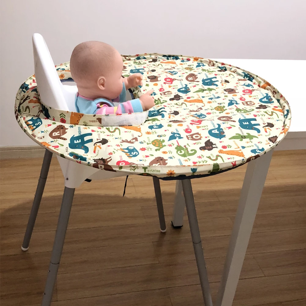 Складной детский нагрудник для кормления обеденный стул крышка портативный едят коврики обеденные стул лоток анти-еда капля уход за ребенком