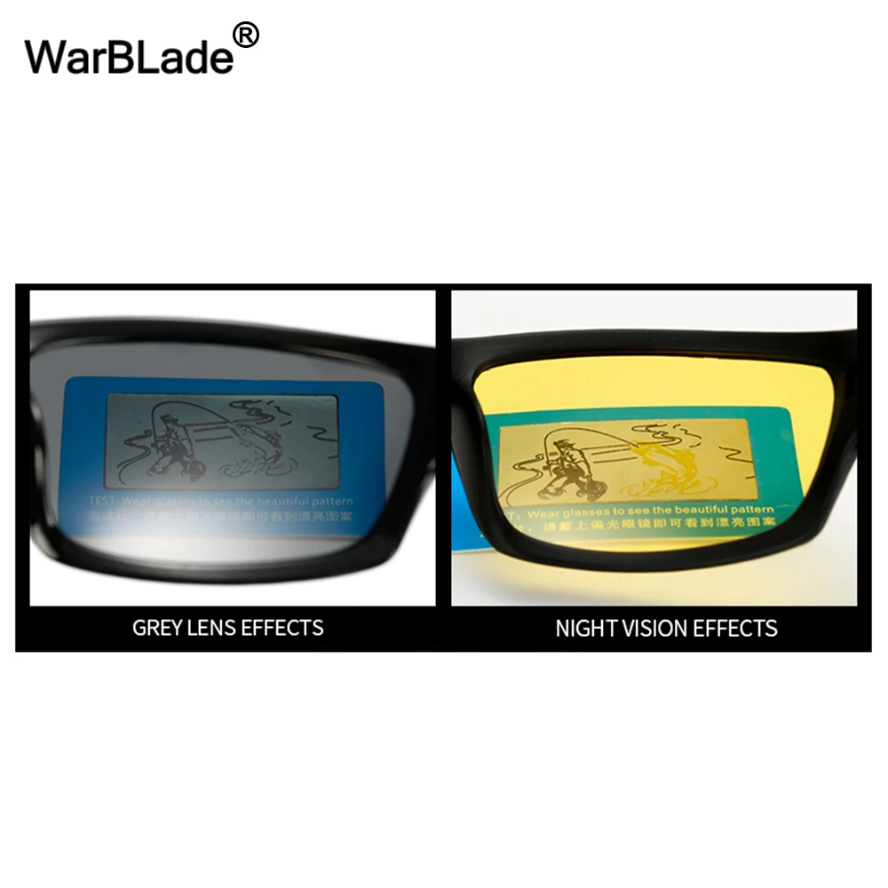 WarBLade мужские антибликовые очки поляризационные солнцезащитные очки ночного вождения для безопасности вождения солнцезащитные очки желтые линзы очки ночного видения