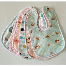 Детские нагрудники для детей, детские нагрудники для кормления, детские непромокаемые, милые, с мультяшным принтом, хлопковые От 0 до 1 года для мальчиков и девочек, шарф